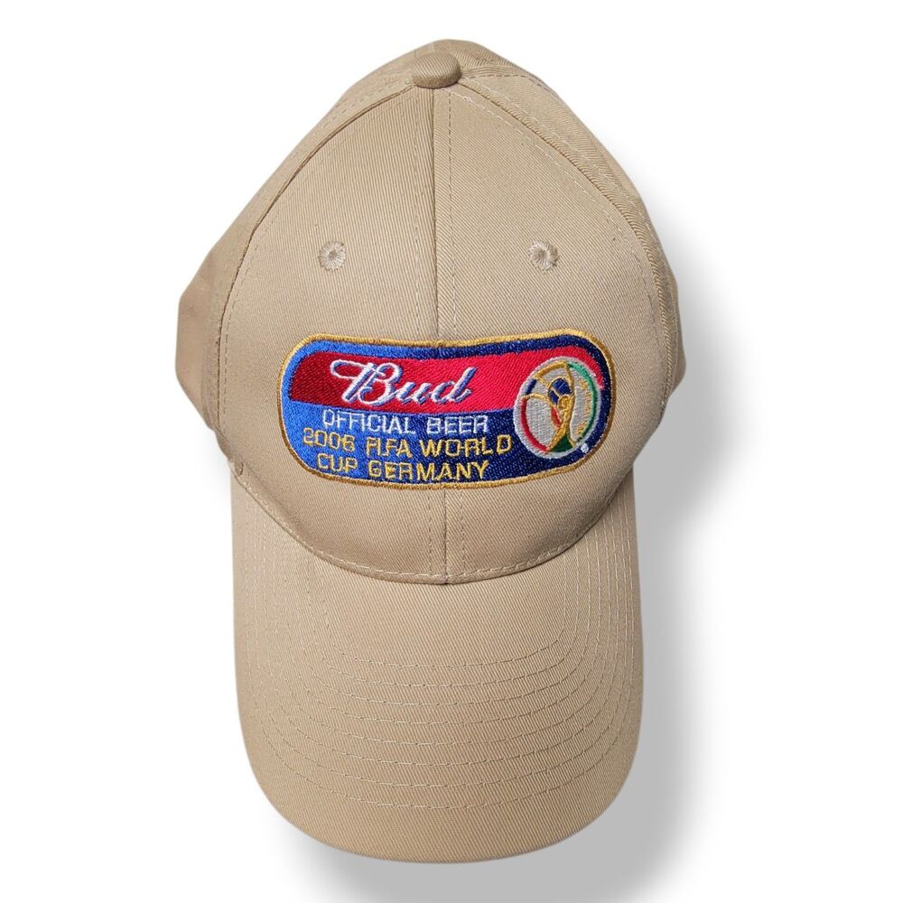 VTG Budweiser Baseball Cap 2006 FIFA World Cup Germany Hat Soccer Nissin OS Rare